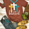 Texas True 3413 Womens Beyond Blessed Crew Neck Clay Tri Blend