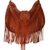 Scully B177 Womens Fringe Studded Purse Leather