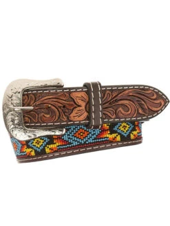 Twisted X XIBB100 Mens Beaded Western Fashion Belt Printed
