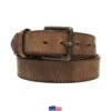 Gingerich 824645 Distressed Leather Belt Brown