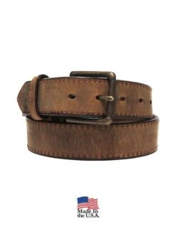 Gingerich 824645 Distressed Leather Belt Brown