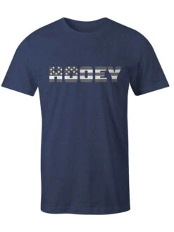 Hooey HT1507NV Mens Patriot Crew Neck T-Shirts Navy