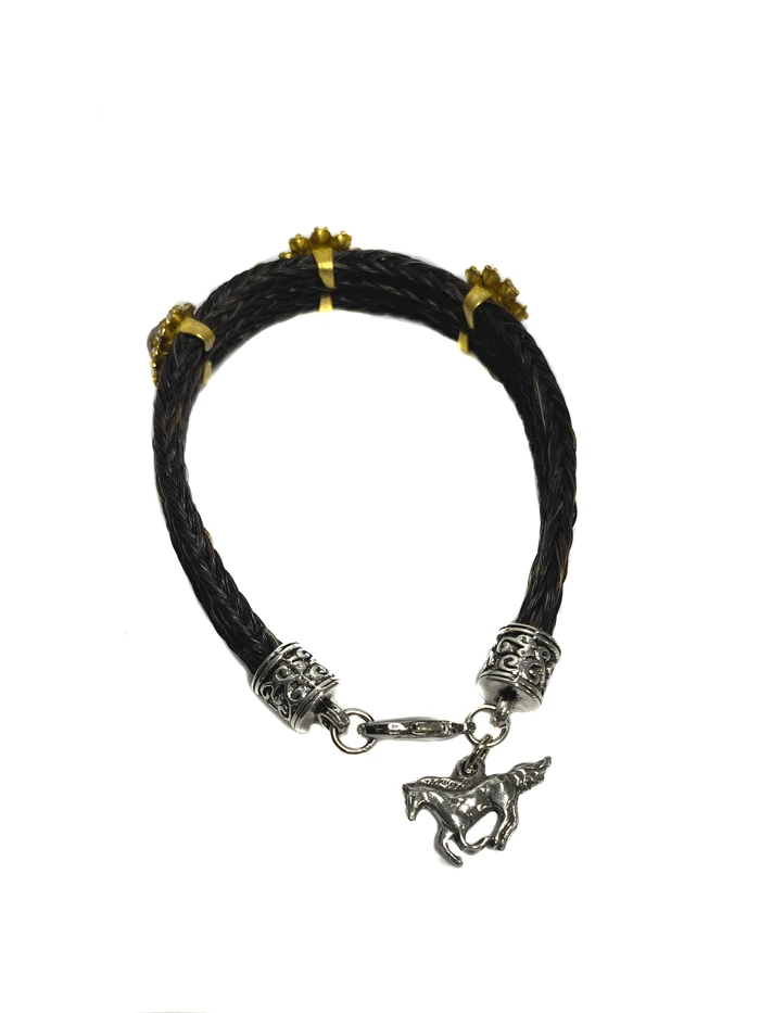 Fashionwest HH84R-1-BKRD Womens Horsehair Bracelet Red - Image 4