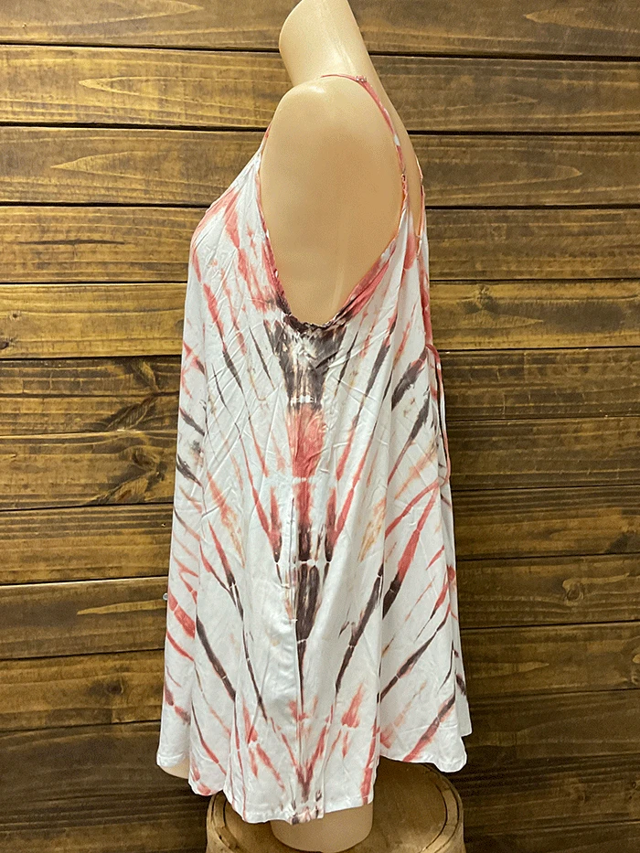 Travida 6007-846 Womens Perry Romper Earth Jagged Tie Dye - Image 3