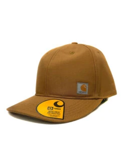 Carhartt 101604-211 Firm Duck Flat Brim Cap Brown
