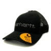 Carhartt 101195-001 Canvas Mesh Back Logo Graphic Cap Black