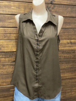 Santiki 4666-866 Womens Lindy Top Solid Brown