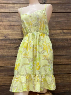 Travida 6281-1278 Womens Simone Dress Yellow Orchids