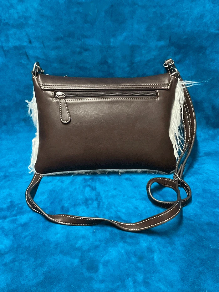 Angel Ranch D330001808 Ladies Angora Crossbody Bag Tooled Flap Tan - Image 2