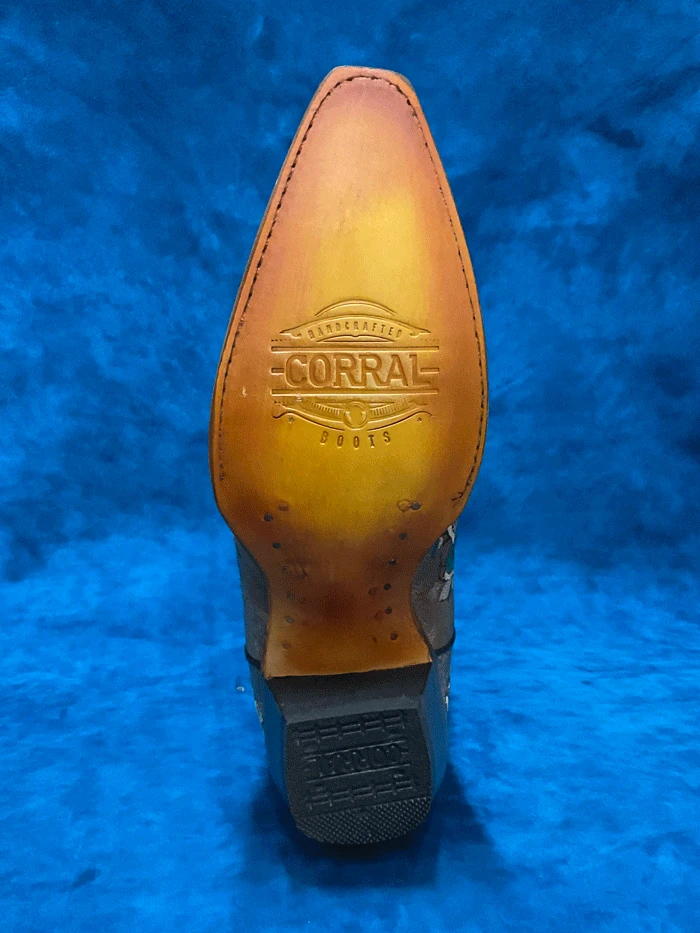 Corral Z5144 Ladies Floral Embroidery Snip Toe Boots Brown - Image 5