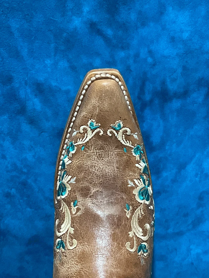 Corral Z5144 Ladies Floral Embroidery Snip Toe Boots Brown - Image 6