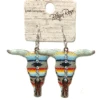 Blazin Roxx 30950 Womens Skull Aztec Design Earrings Multicolor