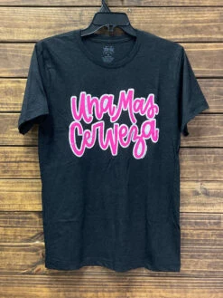 Texas True 3413 Una Mas Cerveza T-Shirt Charcoal Black