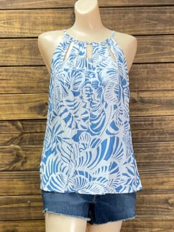 Santiki 7184-1032 Womens Finley Top Blue Jungle Burst