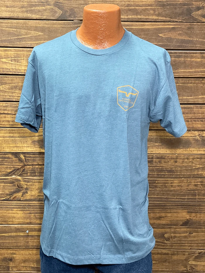 Kimes Ranch SHIELDED TRUCKER Mens Short Sleeve Tee Indigo - Image 2