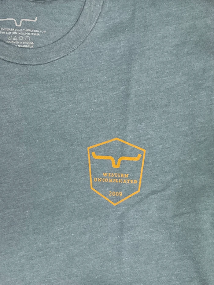 Kimes Ranch SHIELDED TRUCKER Mens Short Sleeve Tee Indigo - Image 3