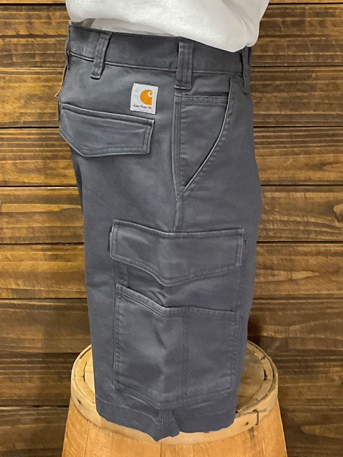 Carhartt 103542-029 Mens Rugged Flex® Relaxed Fit Canvas Cargo Work Short Shadow - Image 4