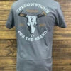 Changes 66-331-183 Mens Yellowstone Cattle Skull T-Shirt Charcoal