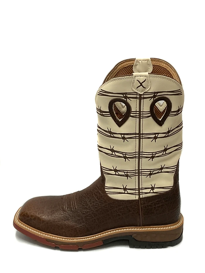 Twisted X MXBA006 Mens Alloy Toe Western Work Boot Elephant Print Brown And Bone - 23 - Image 2