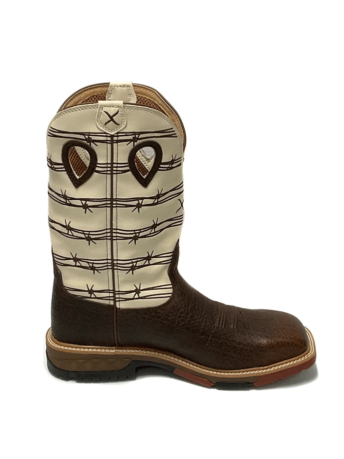 Twisted X MXBA006 Mens Alloy Toe Western Work Boot Elephant Print Brown And Bone - 23 - Image 5