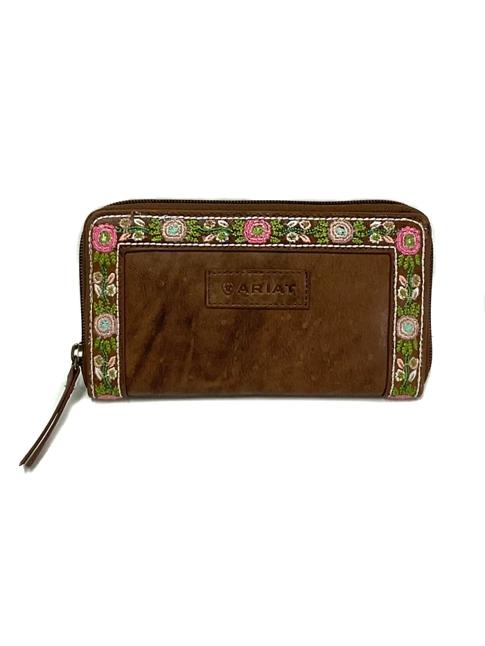 Ariat A770011102 Womens Addison Floral Wallet Brown