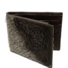 Nocona N500033002 Mens Calf Hair Tooled Edge Bifold Wallet Brown