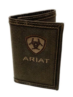 Ariat A3542408 Mens Trifold Logo Wallet Brown
