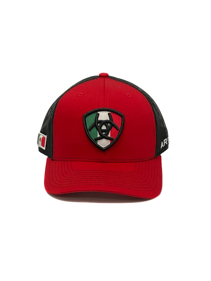 Ariat A300011704 Snapback 112 Mexican Flag Patch Cap Red - Image 2