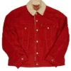 Levis Levi's 361370053 Womens Ex Boyfriend Sherpa Corduroy Jacket Valiant Poppy Red