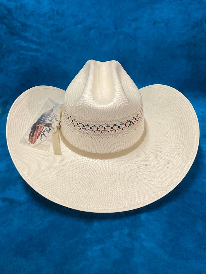 Larry Mahan MSUS42OLDX 10X OLD GLORY Straw Hat Ivory - Image 4