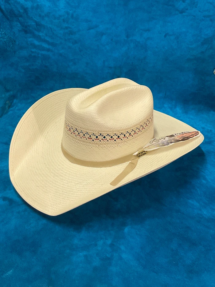 Larry Mahan MSUS42OLDX 10X OLD GLORY Straw Hat Ivory