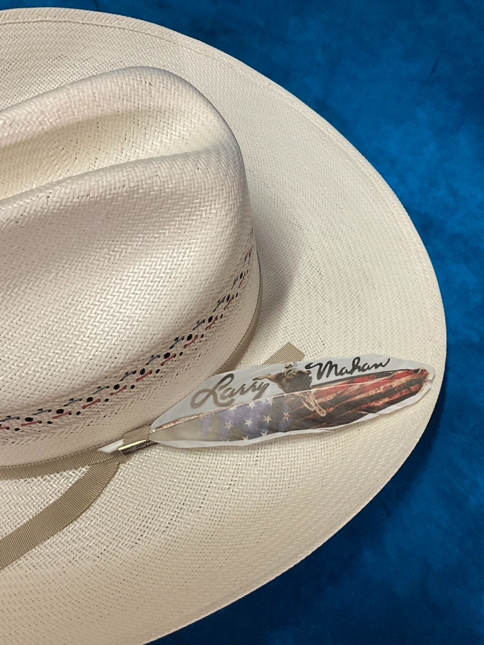 Larry Mahan MSUS42OLDX 10X OLD GLORY Straw Hat Ivory - Image 5