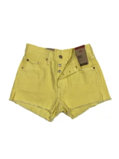 Levis Levi's 563270328 Womens 501 Original Shorts Light Yellow