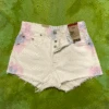 Levis Levi's 563270332 Womens 501 Original Shorts White Tie Dye