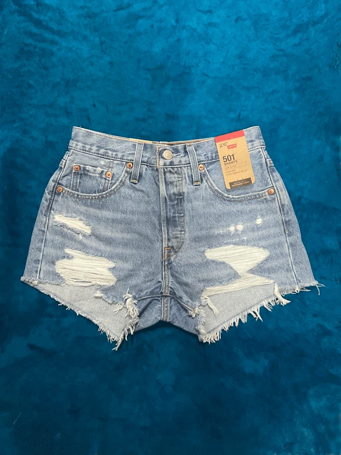 Levis Levi's 563270321 Womens 501 Original Shorts Quiet Riot - Image 3