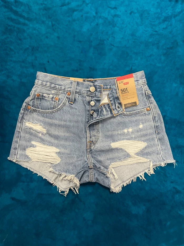 Levis Levi's 563270321 Womens 501 Original Shorts Quiet Riot
