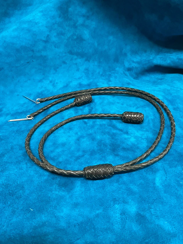 Fashionwest HH50IL-K-BK Leather Stampede String Black