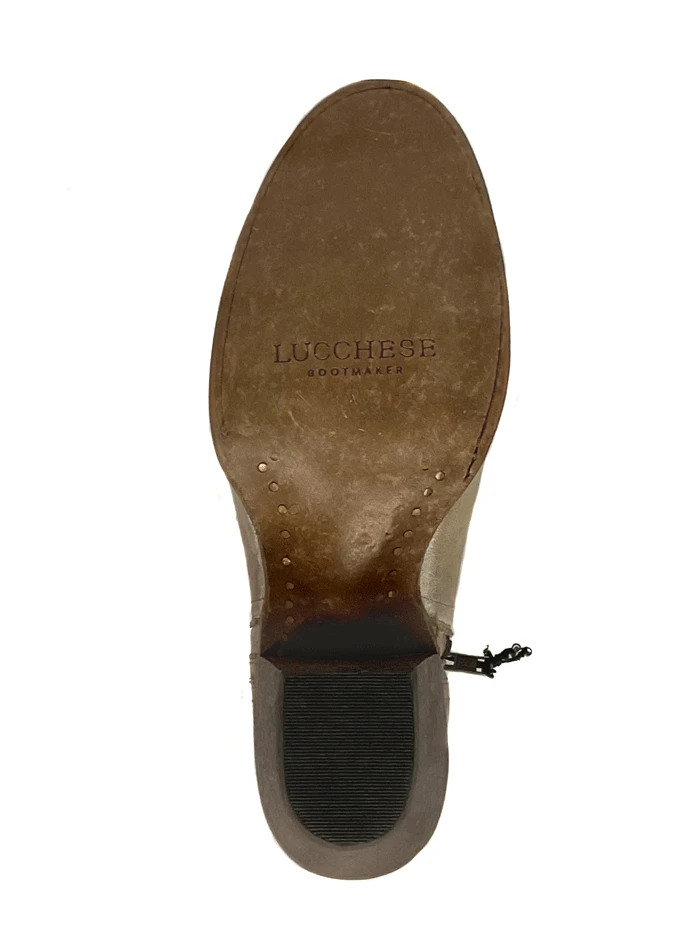 Lucchese M6007 Womens Ericka Low Scallop Bootie Distressed White - Image 6
