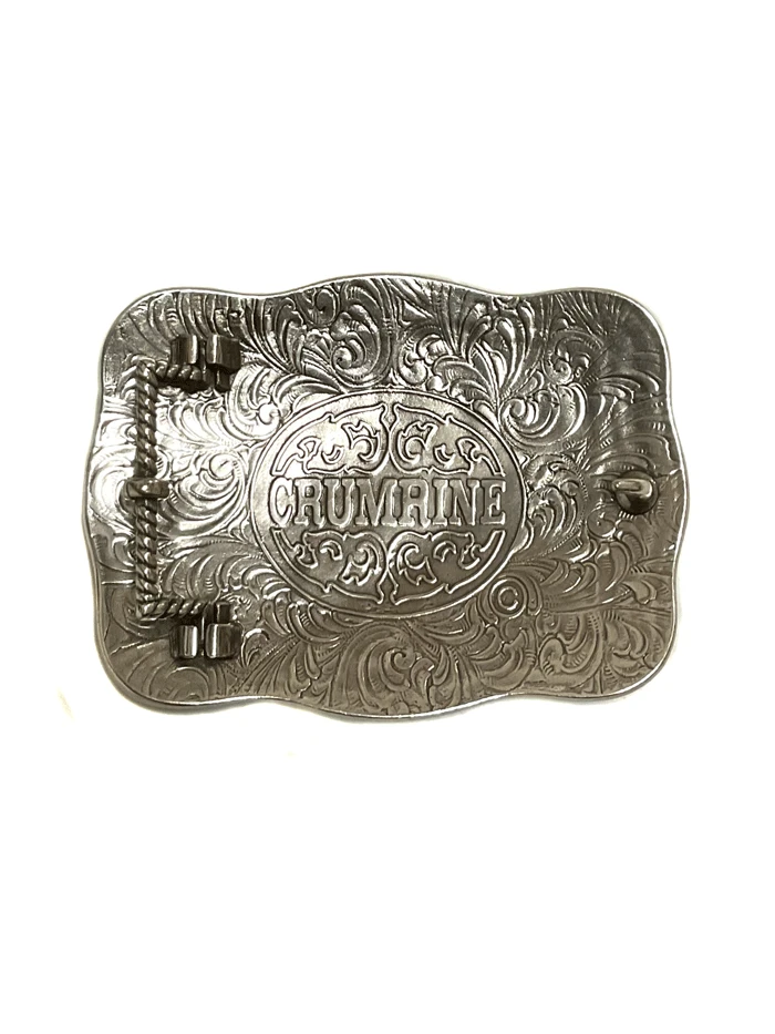 Crumrine 38028 Mens Vintage Barbwire Edging Bull Rider Buckle Silver - Image 2