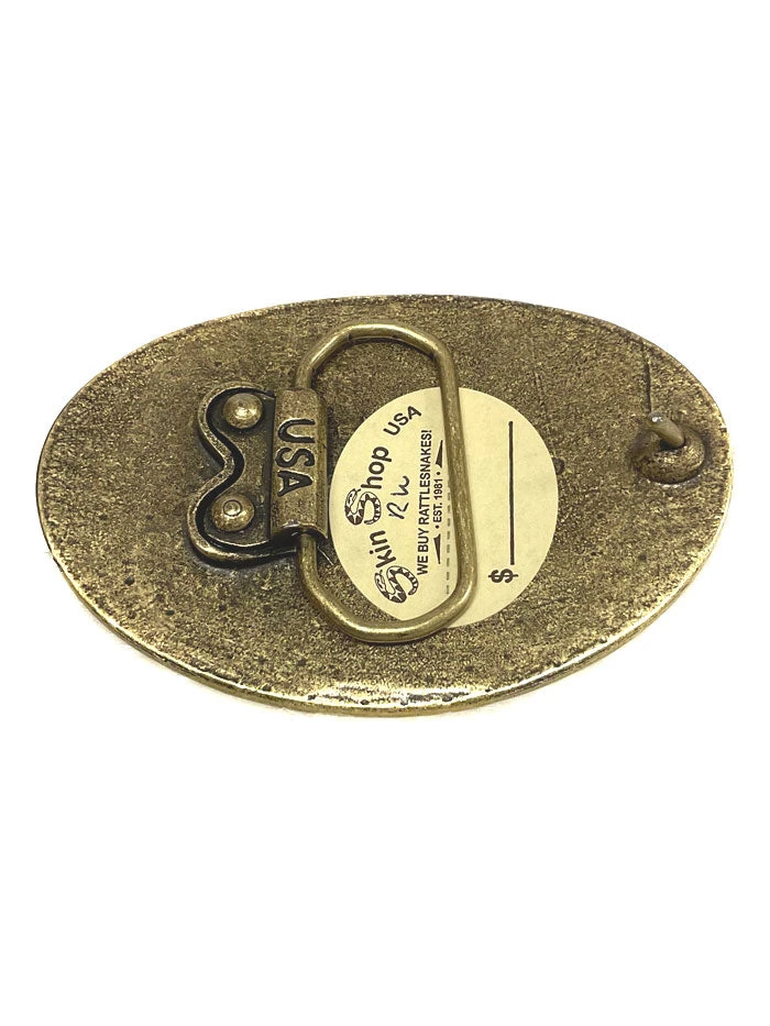 Skin Shop 121RW Snake Skin Solid Brass Belt Buckle Natural - Image 2