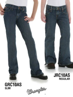 Wrangler GRC10AS JRC10AS Girls Cowgirl Cut Ultimate Riding Jean Cash