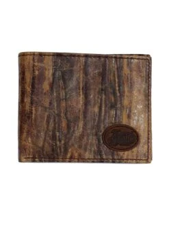 Justin Distressed Brown Leather Bi-Fold Wallet JB268