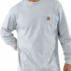 Carhartt K126 Mens Workwear Pocket Long Sleeve Shirt Ash - D