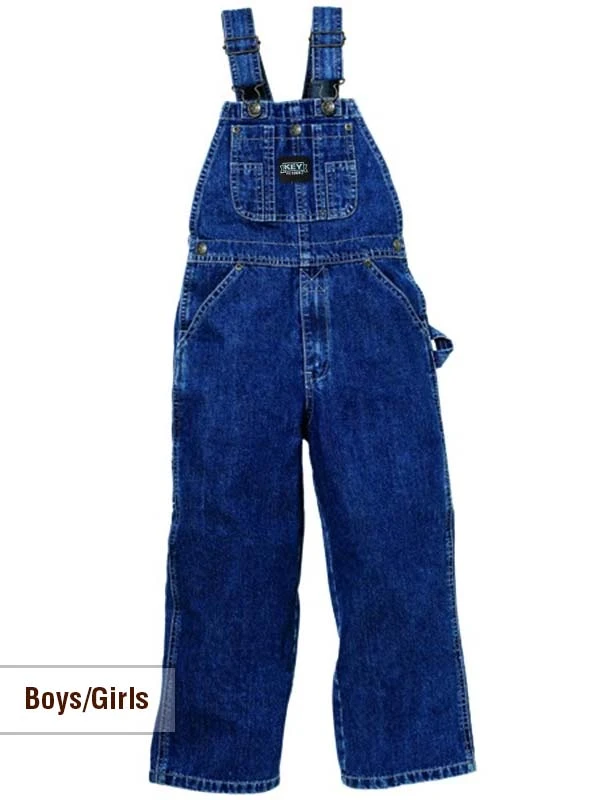 Key Industries Kid's Premium Washed Denim Overall KEY001 - Image 2