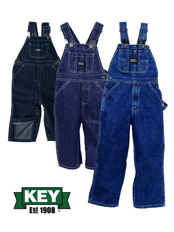 Key Industries Kid's Premium Washed Denim Overall KEY001