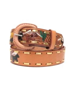 Western Express Kids Western Embossed Lacing Leather Belt XK105