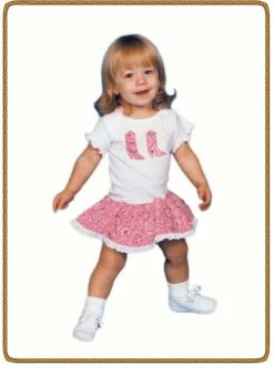 Kid's Baby Korral Cowgirl Onesie Pink - KK11P