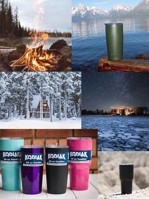 Kodiak TUMBLERPNK20 20oz Stainless Steel Tumbler Pink - Image 4