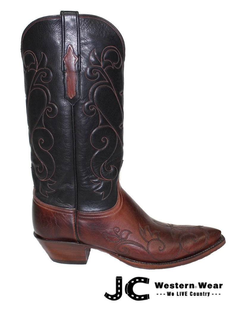 Lucchese L4712.44 Womens Classic Ranch Leather Boots Tan Burnished - Image 5