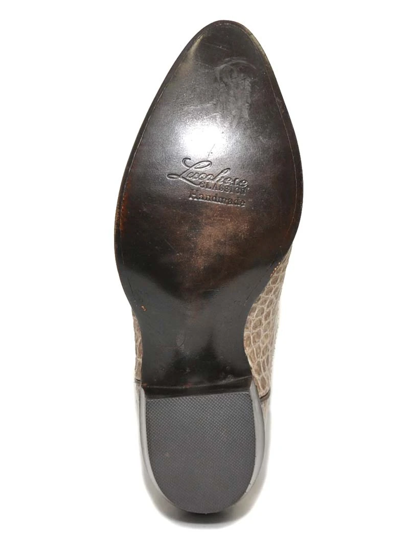 Lucchese L1286.24 Mens Classics Hornback Crocodile Head Cowboy Boots Natural - Image 5